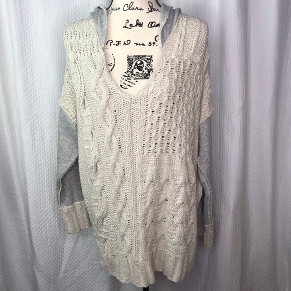 Free People Sweaters - Free People Oversized Hooded Sweater Size M